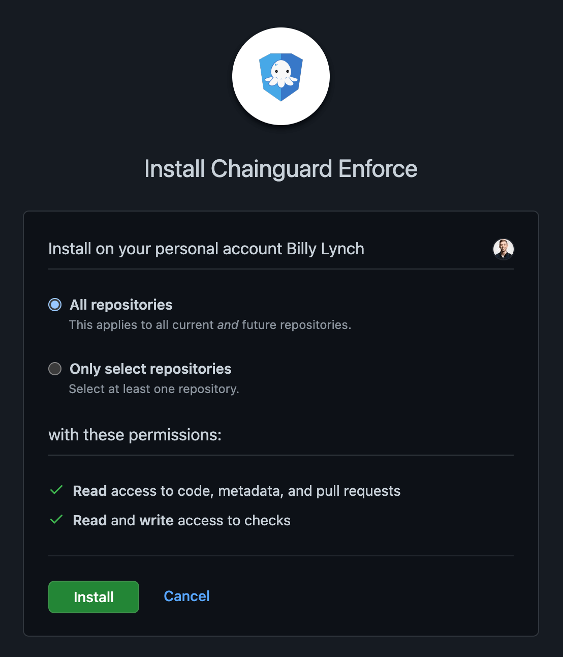 Configure Chainguard Enforce permissions