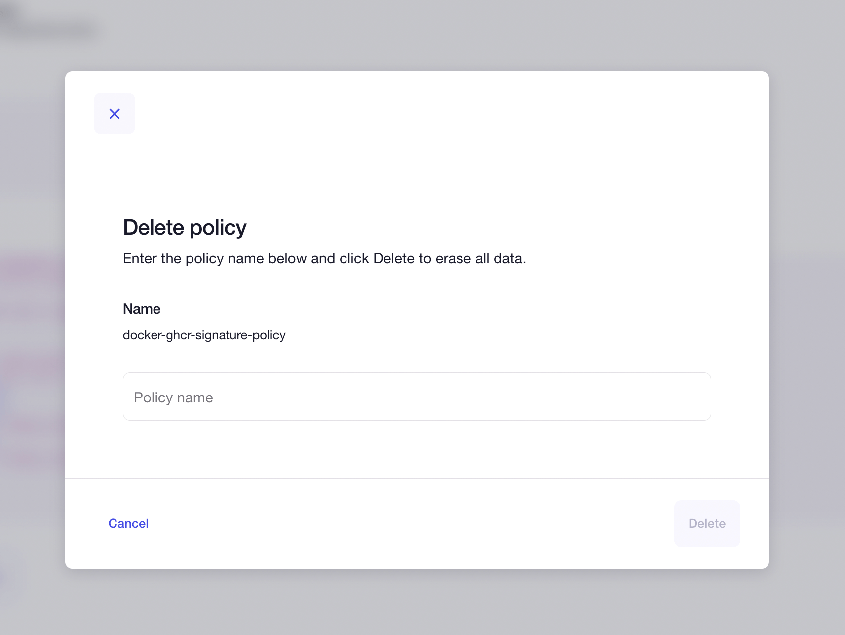 Delete a Chainguard Enforce policy